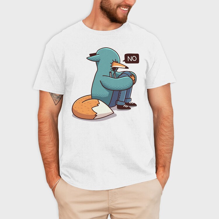 No Duck Fox, Tricou Barbati (Unisex)