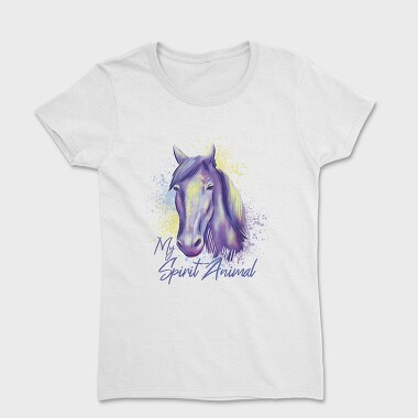 Horse Spirit Animal Watercolor, Tricou Femei