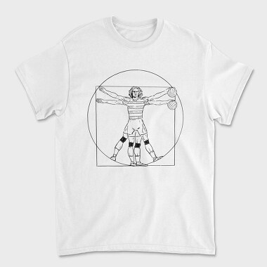 Vitruvian Man Volleyball Vitruvio, Tricou Barbati (Unisex)