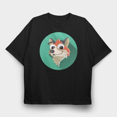 Fox Face Icon, Tricou Oversize Barbati (Unisex)